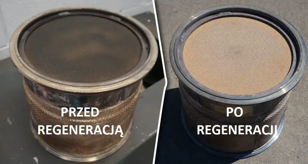czyszczenie filtra DPF przed i po