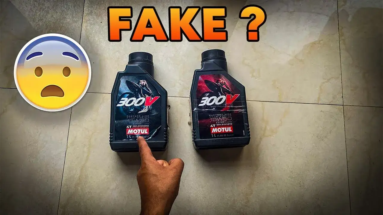 Motul 300V oryginalny vs podróbka opakowanie