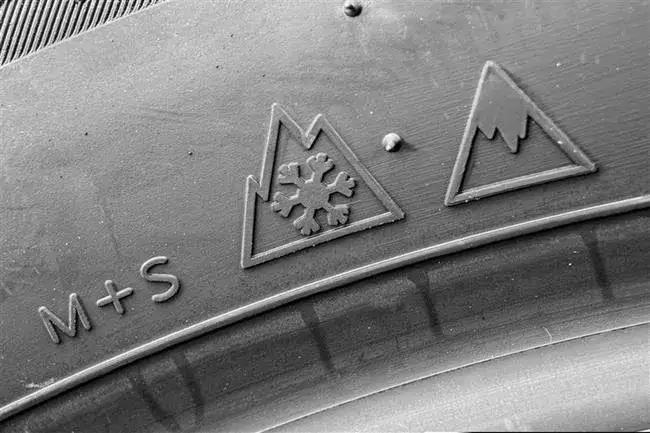 Opony wielosezonowe symbol